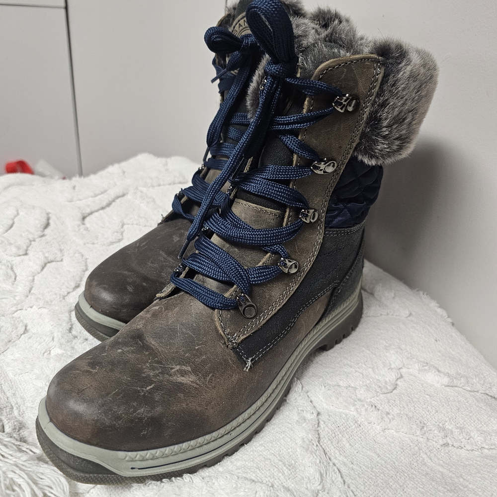 Santana Canada Maleo Made in Italy Winter Fur Weatherproof Boots Women‎ Size 9 - Picture 2 of 15